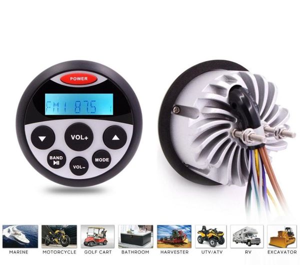 

marine bluetooth stereo system boat radio fm am receiver waterproof guage audio for yacht motocycle atv utv rv sauna spa car
