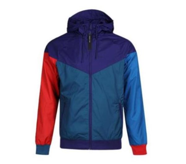 

brand men designer windrunner jackets spring autumn sports hooded colors patchwork designer jacket coats, Black;brown
