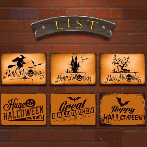 

хэллоуин олово знаки тыквы урожай искусства стены ретро tin sign стены железа картина бляшки бар паб ресторан home decor 20 * 30см lxl464-a