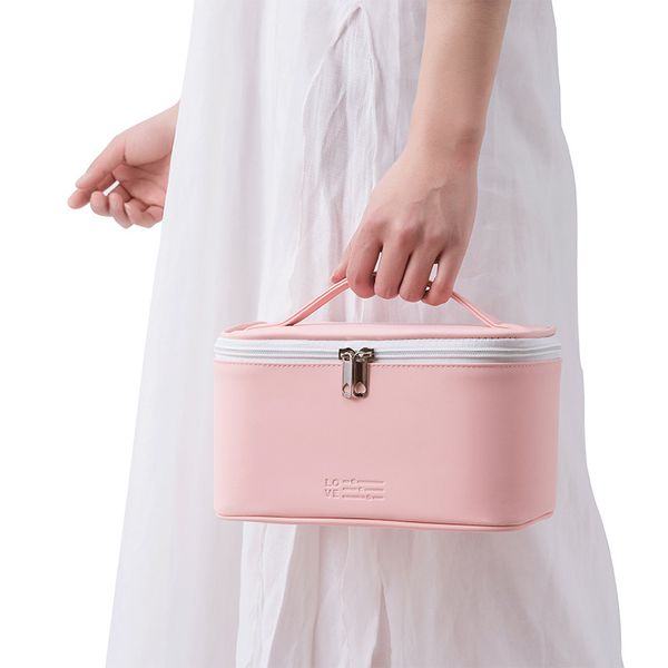 

2020 new ladies portable cosmetic bag fashion cosmetic box simple large-capacity storage bag women