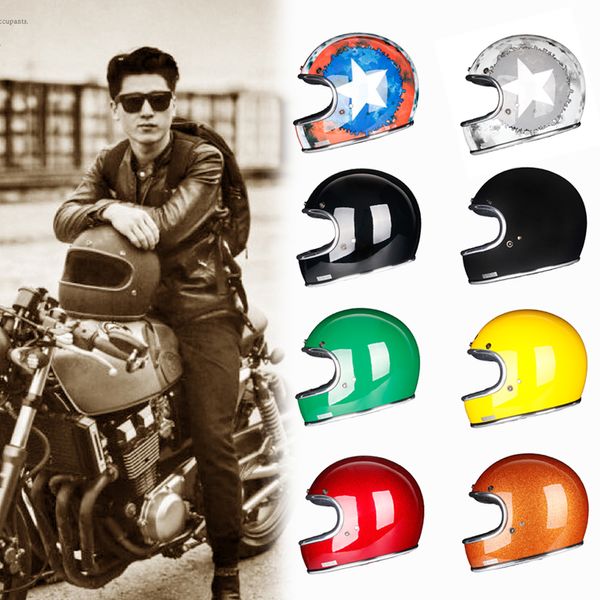 

fiberglass full face motorcycle helmet retro classic vintage style helmet,chopper,cafe racer,crusier,street bike,dot approved
