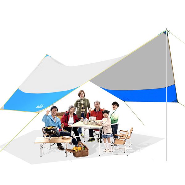 

465*400cm outdoor beach sun shelter camping tent canopy large folding rainproof awning balcony canopy tarp for 4-8 people