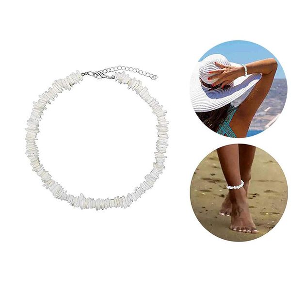 

fashion natural puka shell bracelet unique europe america clam chips shells handmade hawaii beach geometry bracelet sale, Black