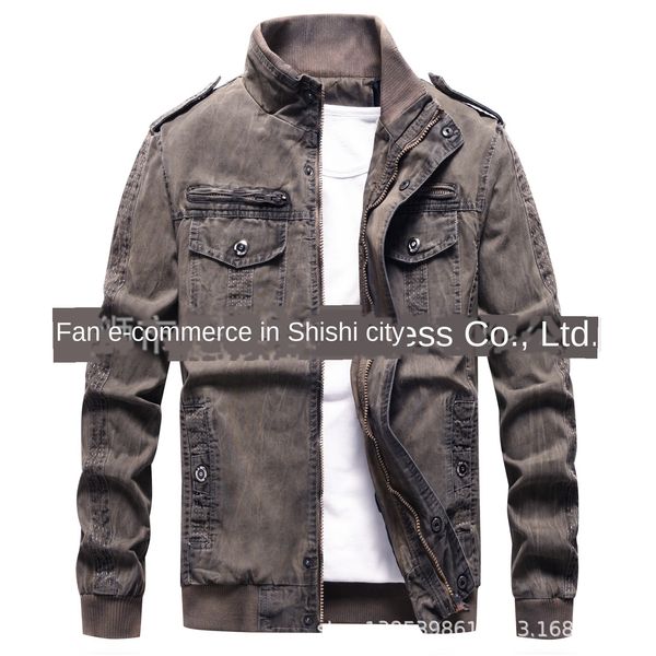 

мужская дизайнерская ветровая армейская инструментальная куртка европейский код, Black;brown