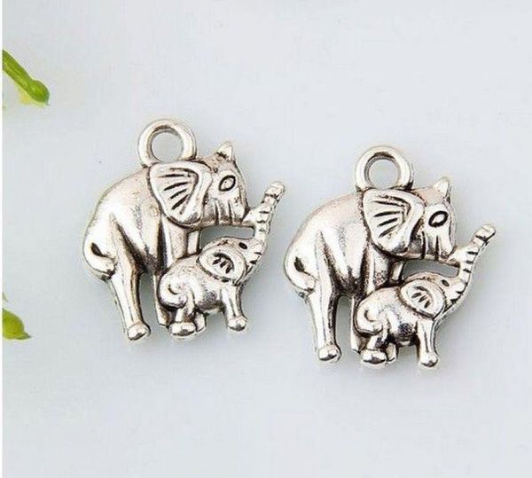 

жарко ! 150pcs antiqued сплав серебра слон шарм ювелирных изделий diy 12 х 15 мм (374, Bronze;silver