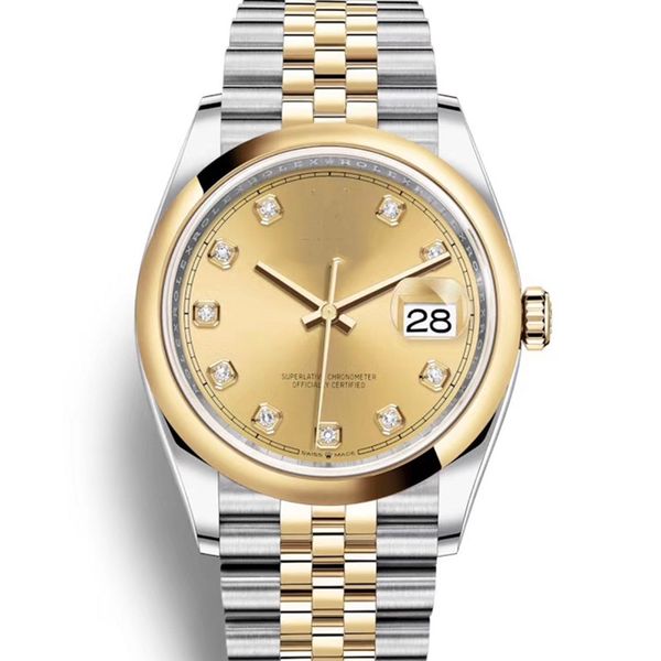 

36mm rose gold fashion luxury women ladies mechanical automatic movement mens designer watches sport watch wristwatches 2020, Slivery;brown