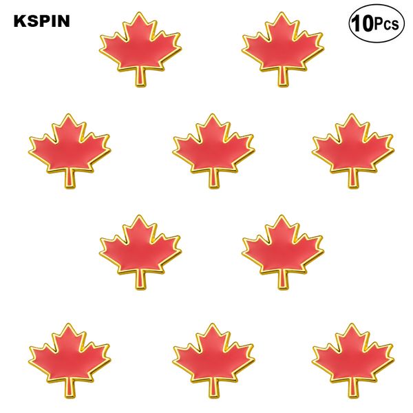 Maple Leafs Yaka Pin Bayrak rozeti Broş iğneler bir Lot Rozetleri 10 Ad