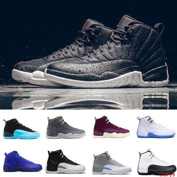 

new 12 bordeaux the master basketball shoes men sport shoe taxi black nylon gym red 12s athletic trainers sneakers 41-47