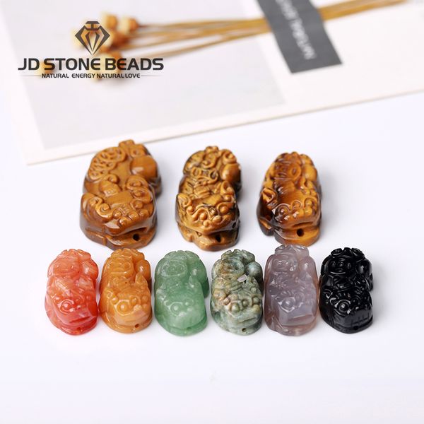 

natural pixiu brave troops agate stone beads bangles & bracelets fashion jewelry lucky energy bracelet for men gift 2019 making, Silver