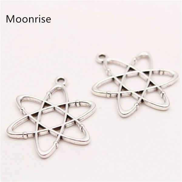

pack of 10 star charms pendants silver craft supplies for jewelry making tibetan accessories for bracelets necklace diy, Blue;slivery