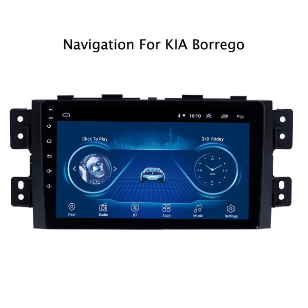 

super slim touch screen android 8.1 gps navigation for 2008-2016 kia borrego mohave radio stereo bluetooth multimedia head unit car dvd
