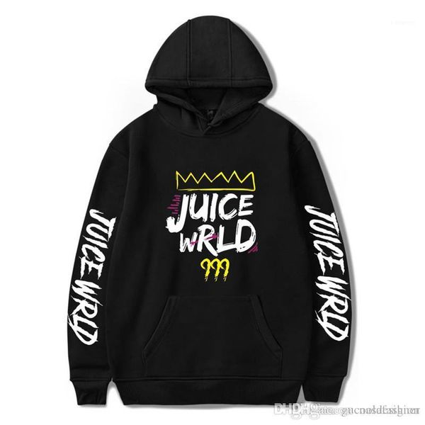 

конструктор 999 печатных капюшоном топы рэпер свободный пуловер мужская женская одежда сок всемирный рип мужские толстовки свободного покроя, Black