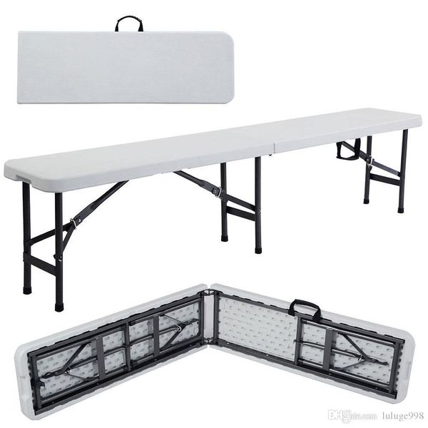 

6ft portable plastic party camping dining folding bench home garden outdoor