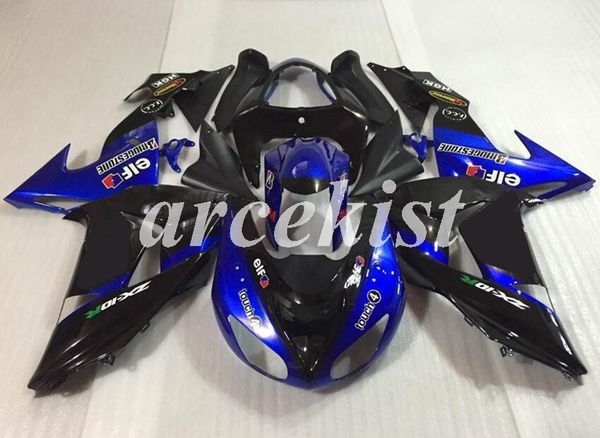 

new abs motorcycle fairings kits fit for kawasaki ninja zx-10r 2006 2007 06 07 body set custom black blue light