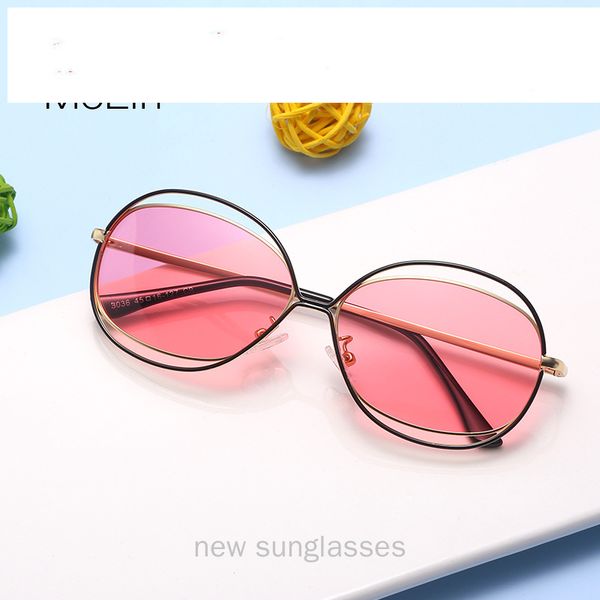 

sunglasses 2021 punk metal oval boys girls vintage children round sun glasses uv400 with box nx, White;black