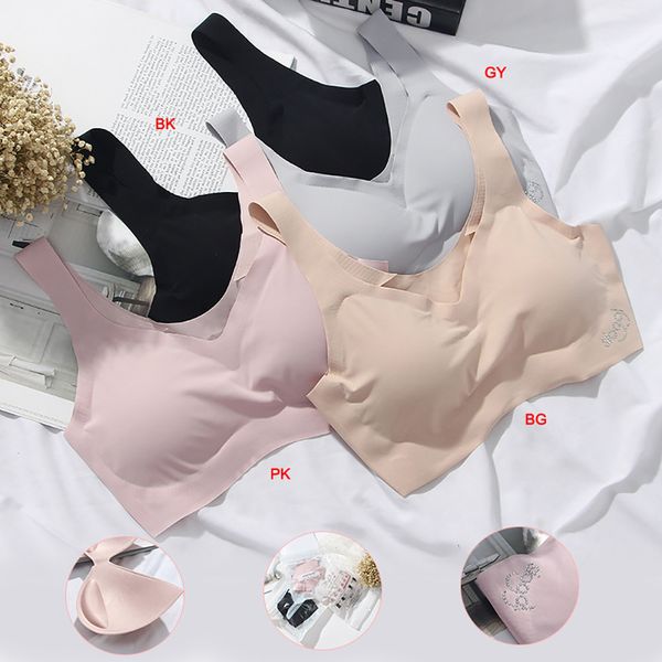 

padded bras for women sleeping bra seamless lingerie push up bralette removable padding shakeproof fitness female underwear #d, Red;black
