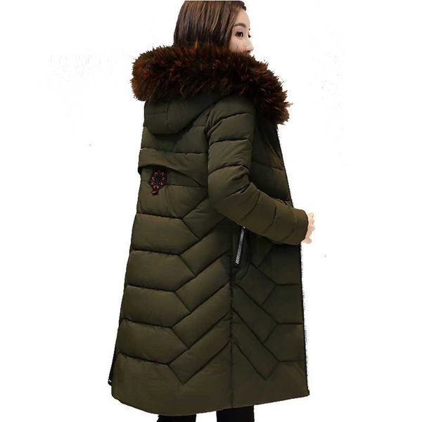 

plus size winter bottom cotton coats women camperas mujer abrigo invierno new fashion hood thick long coat women's parka, Black