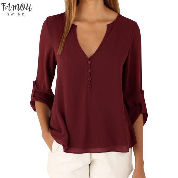 

blouses women 2020 new fashion applique casual v neck summer blouse long sleeved loose shirt blusa feminina vestidos de festa lbd3185, White