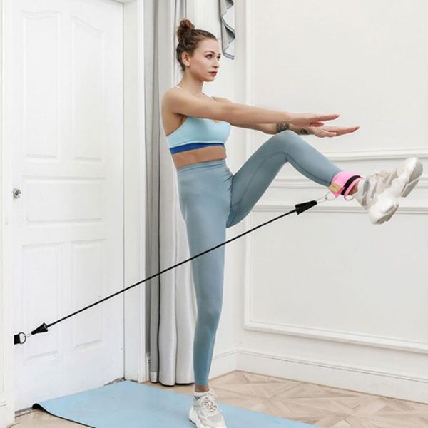

3pcs suit door pull rope accessory gantry frame practice leg training hip fitness stretch with foot leggings buckle ankle strap
