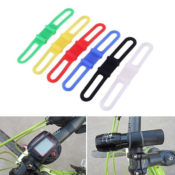 

bicycle cycle strap phone silicone bandage mobile band tie elastic fix light mount fastener torch holder holder bike