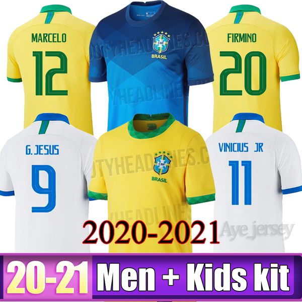 

2020 2021 brasil soccer jerseys men brazil jersey 20 21 jesus coutinho firmino marcelo football kit shirt camisa football shirt g.jesus, Black;yellow
