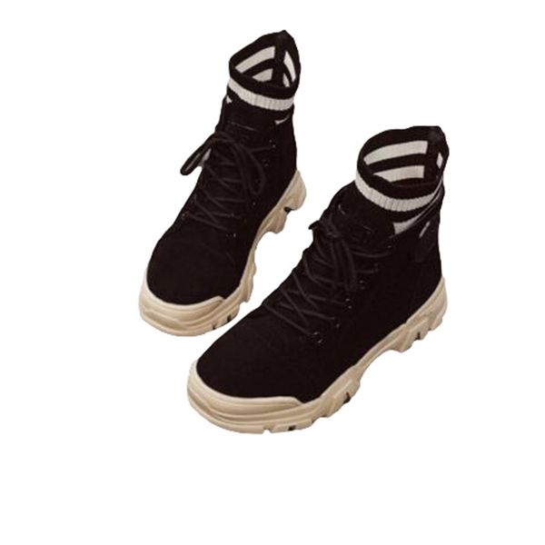 

discount martin boots women's british style 2019 new handsome wild net red autumn leather cotton shoes short boots winter plus velvet, Black