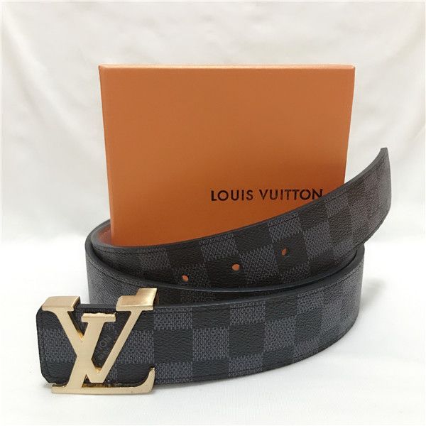 

With box a1 13 loui 13 vuitton fa hion cla ic printed belt de igner 13 letter buckle belt for men and women trap jean belt, Black;brown