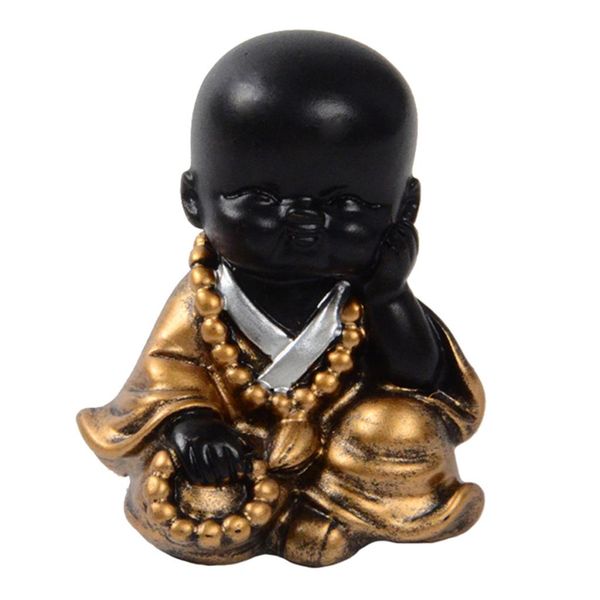 

resin craft little monks figurines decor home office car creative decor gift