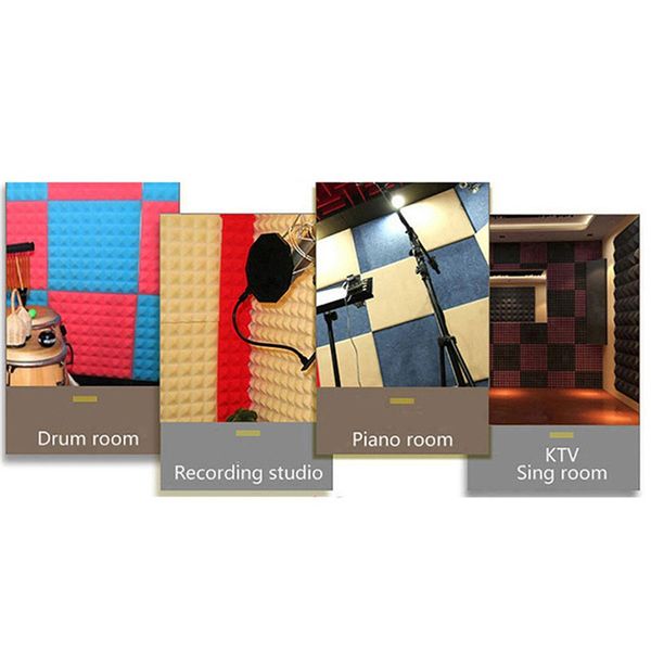 Soundproof Foam Panels Acoustic Sound Stop Absorption Sponge Drum Room Accessories Wedge Tiles Polyurethane Foam Kids Wall Decals Kids Wall Decor