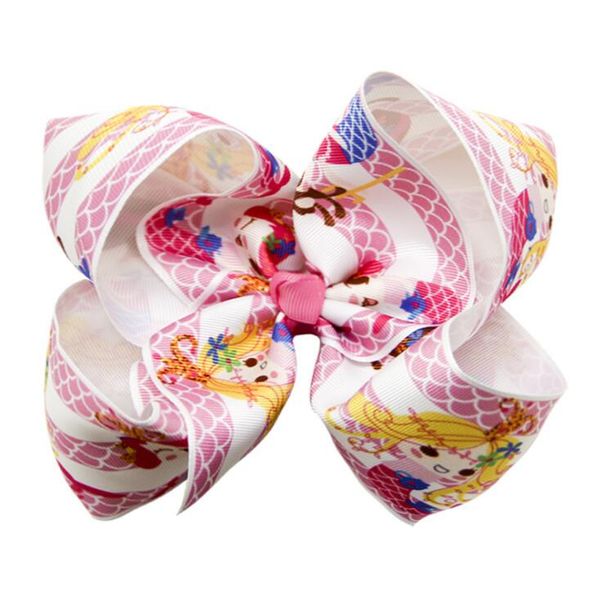 

jojo siwa hair bow 8 inch watermelon bow hairpin european and american children's hairpin headdress ing, Slivery;white