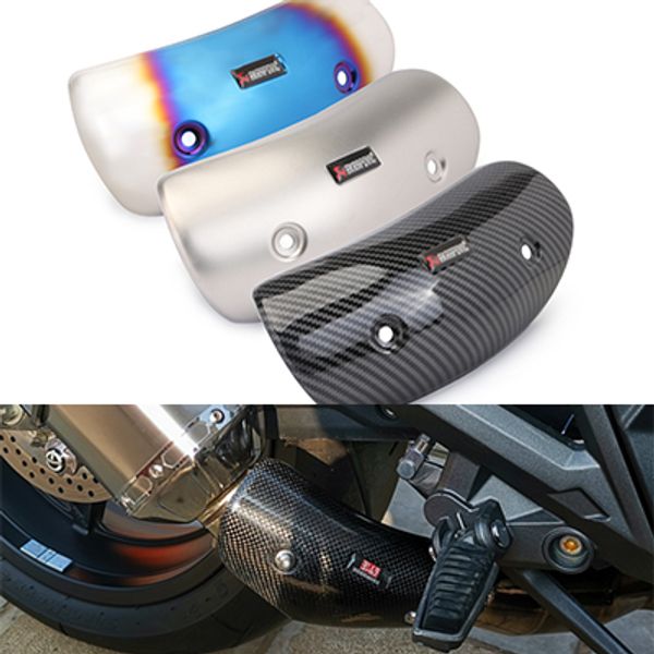 

z114 motorcycle middle pipe cover akrapovic exhaust carbon protector for benelli trk502 bn302 leoncino tnt300 ninjia 250r parts