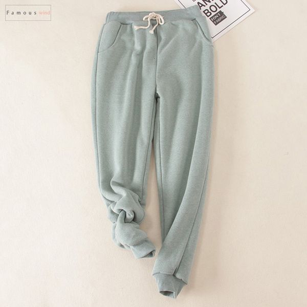 

зимние штаны lambskin толстые упругие талии сыпучие большой розовый размер черный хлопок шаровары женщины повседневная твердотопливные теплы, Black;white