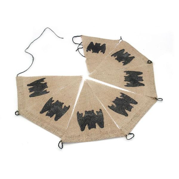 

bunting banner wedding party pgraphy props decoration banner bat pattern burlap flag party decoration bunting