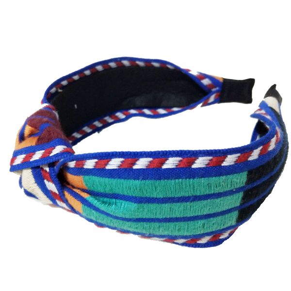 

korean version of fashion color block knot hair band fashion, Silver