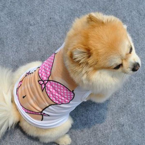 

2020 home pet bikini cat cute dog clothes vest summer muscle coat costumes clothing products for dogs ing