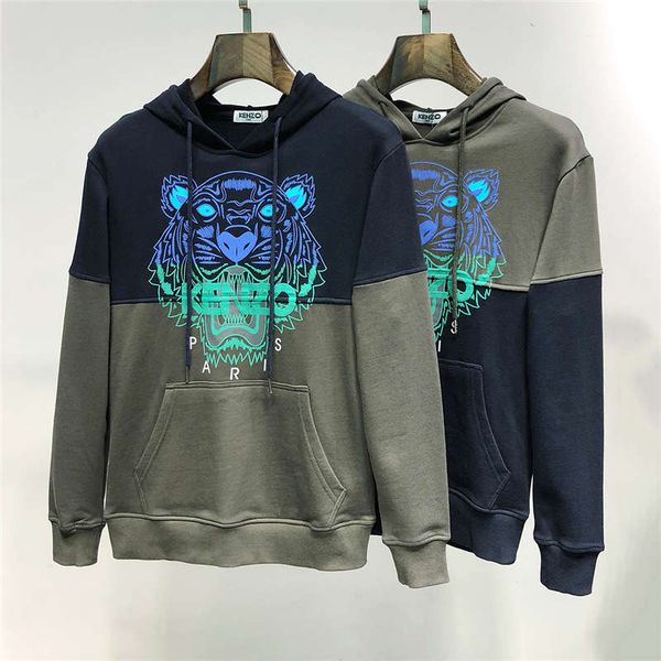 

2019 fw new arrival brand de igner men 039 clothing tiger eye print embroidery treet hoodie long leeve weat hirt m 3xl 2622, Black