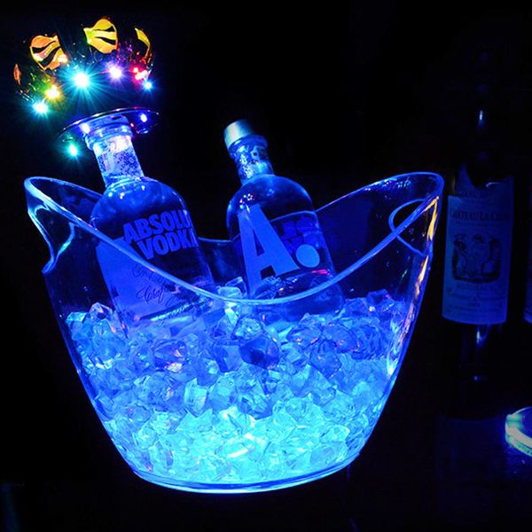 

новый бар ктв отель ресторан перезаряжаемые огромный световой 4l led ведро льда шампанское пиво ведро льда с дешевой цене