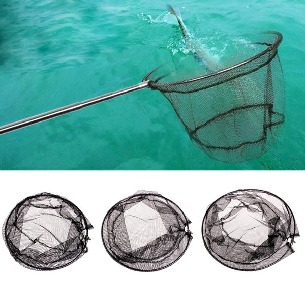 

fishing folding nets rhombus hole depth landing dip brail meshes accessories new