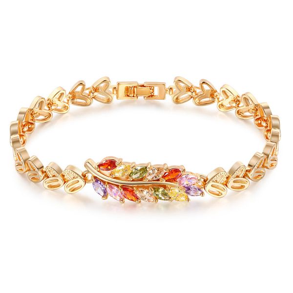 

fashion female zircon bracelet colorful rose gold zircon bracelets luxurious bangles for women jewelry ladies classic bracelets, Black