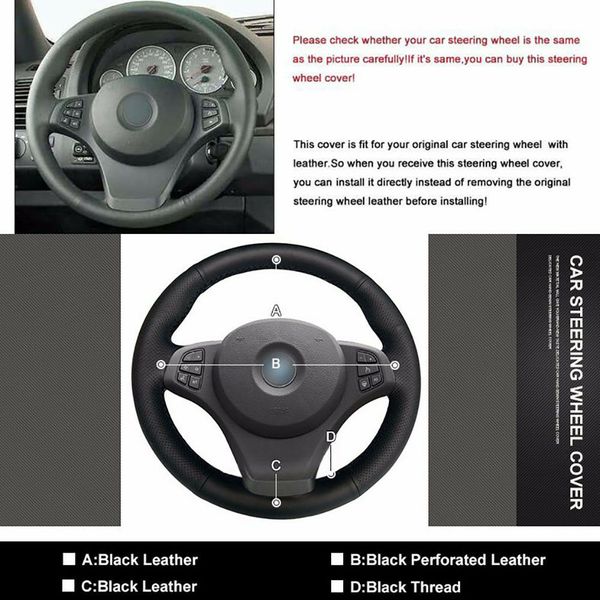 

diy customized pu steering wheel stitch on wrap cover for bmw bmw e83 x3 2003-2010 e53 x5 2004-2006