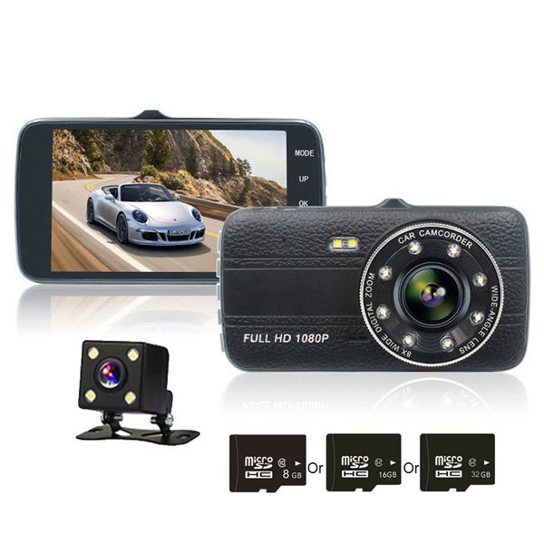 

full hd 1080p car driving recorder 4" lcd screen car dvr camera 170 degree wide angle night vision fill light dash cam