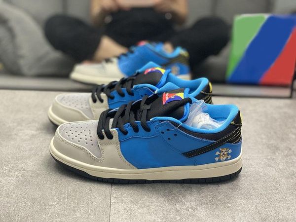 

instant skateboards x sb low skateboarding shoes men running shoes grey toe 3m reflective blue hero sports sneakers with box