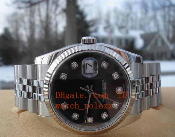 

Мужские высококачественные часы DATEJUST 116234 BLACK DIAMOND DIAL Asia 2813 Автоматические мужские часы Мужские спортивные часы 41 мм