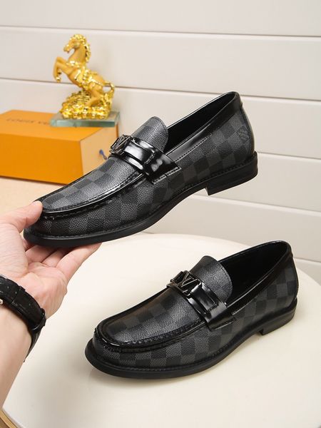 

men's formal business party shoes luxury men's dress shoes men's casual leather oxford wedding banquet slippers, Black