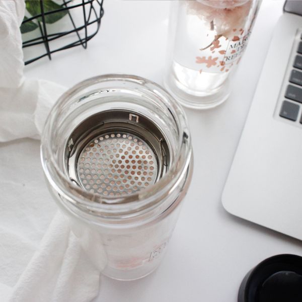 

double-layer glass borosilicate thickened gift cup transparent heat-insulating cup