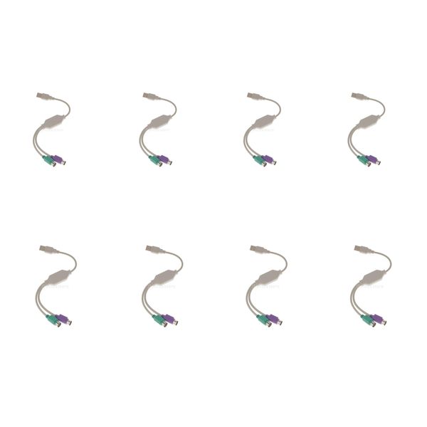 

8pc usb male to ps2 female cable cord wired