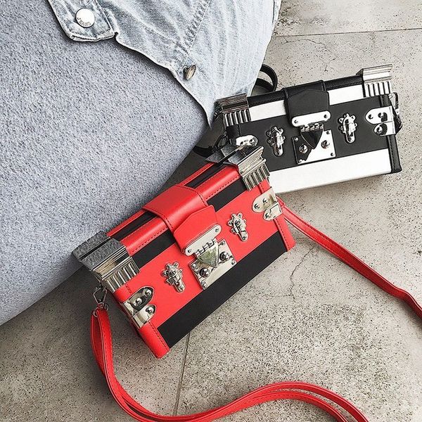 

2019 new fashion female box bag rivets vintage girls party messenger bag mini square women shoulder tote casual crossbody clutch