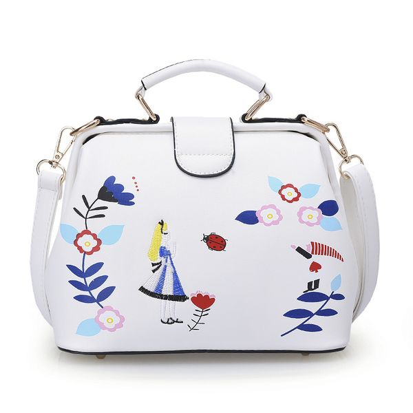 

women bag female leather handbags messenger shoulder bag crossbody tote black printing flower small handbag ladies fashion bags