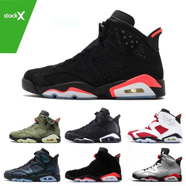 

stock x 6 basketball shoes6s black infrared men women hombre fashion basket mens trainer sports sneakers size 7-13