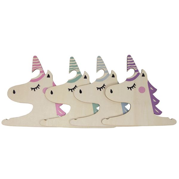 

cute wooden unicorn hangers ins wooden kids room decor clothes hooks suit coat closet garment hanger